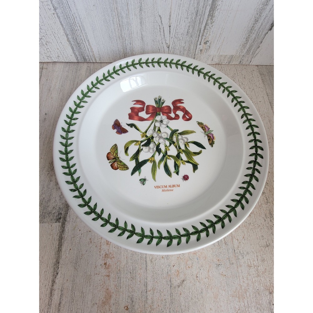 Botanical garden Portmeirion mistletoe 10 inch kitchen plate Xmas home